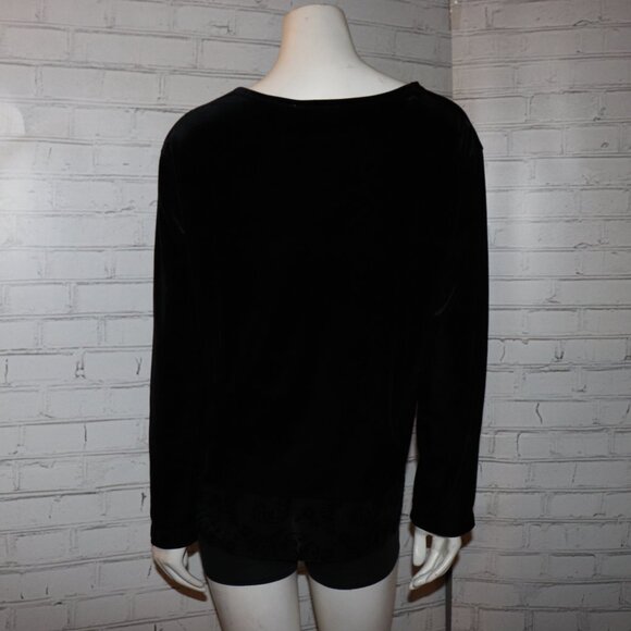 Beautiful Velour Button Sweater by Worthington Size 16 - Picture 3 of 6